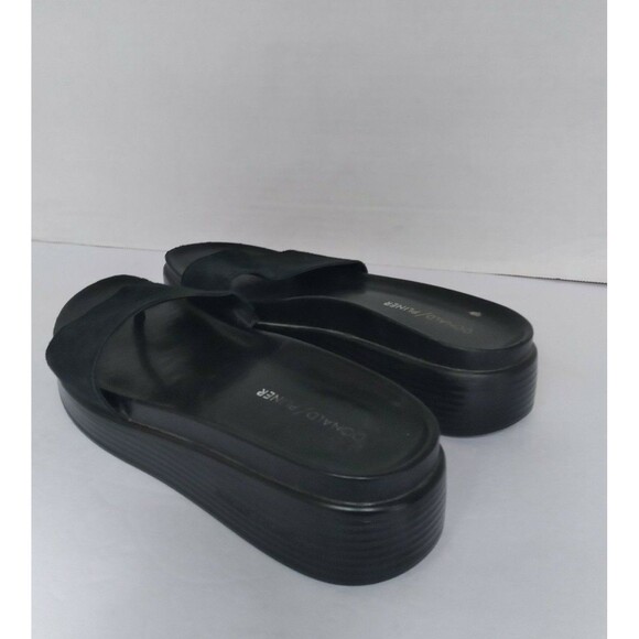 Black Platform Slide‎ Sandals Chunky Sole Comfort Summer Beach Casual Slip-On - Picture 3 of 8
